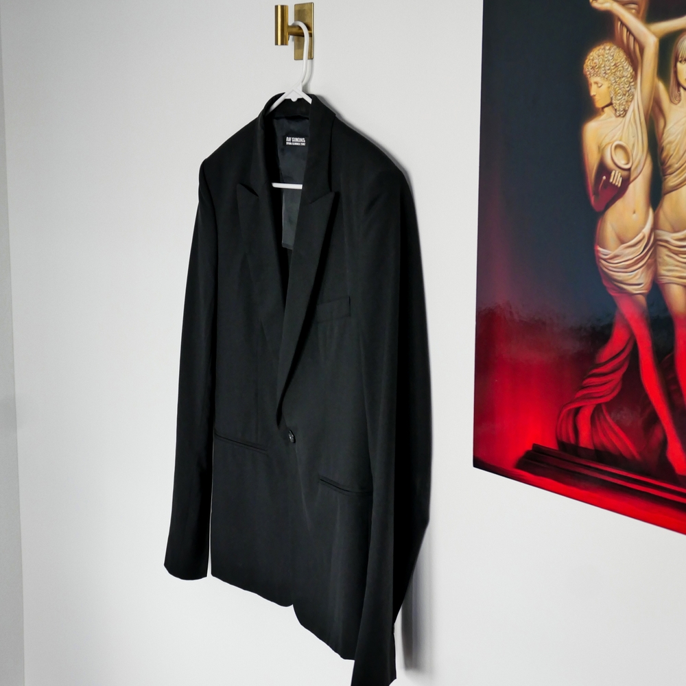 Raf Simons Black Single-Button Blazer